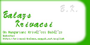 balazs krivacsi business card